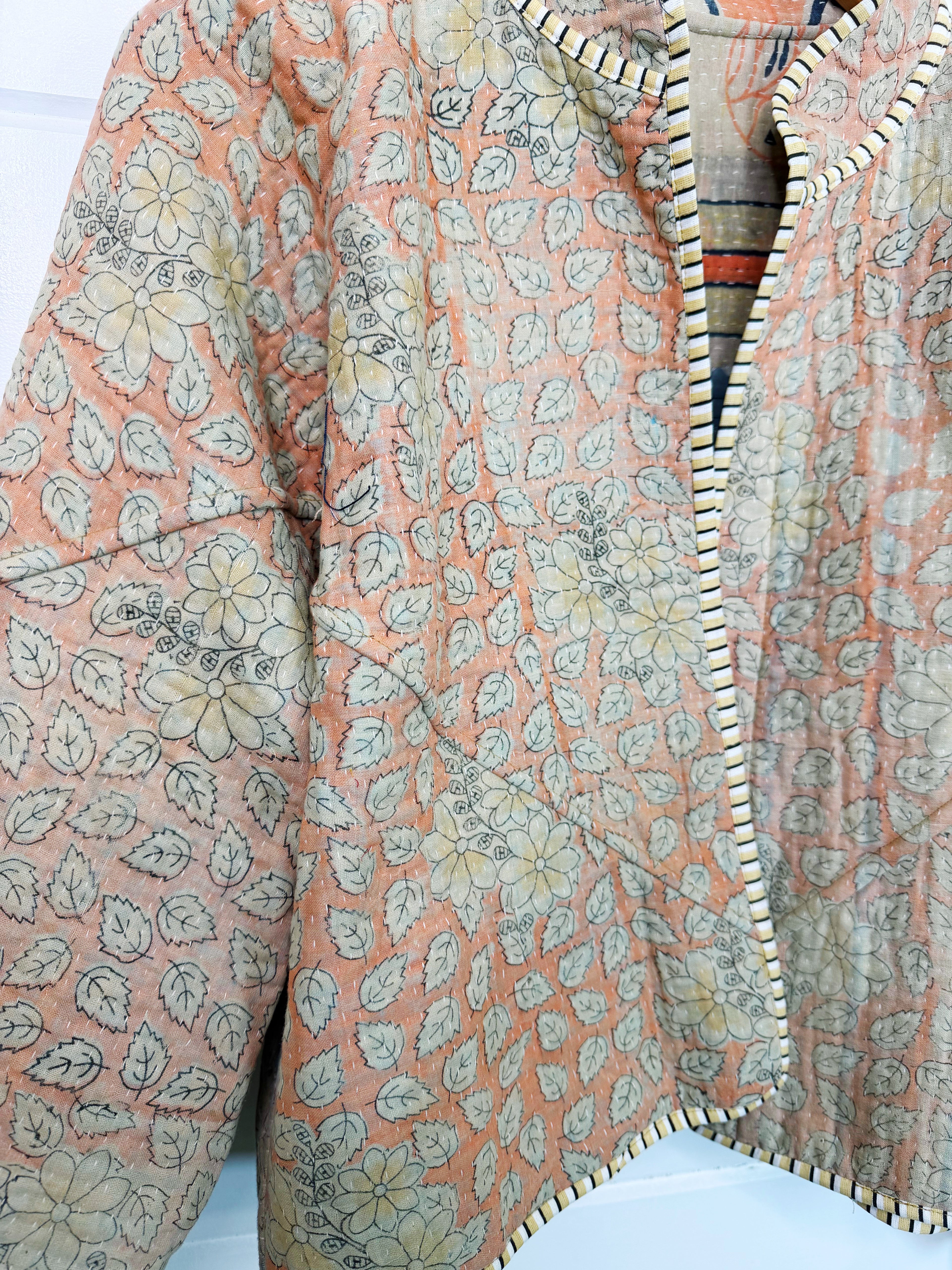 Patchwork Kantha Jacket – Quilted Reversible Blanket Coat