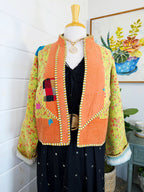 Patchwork Kantha Jacket – Quilted Reversible Blanket Coat