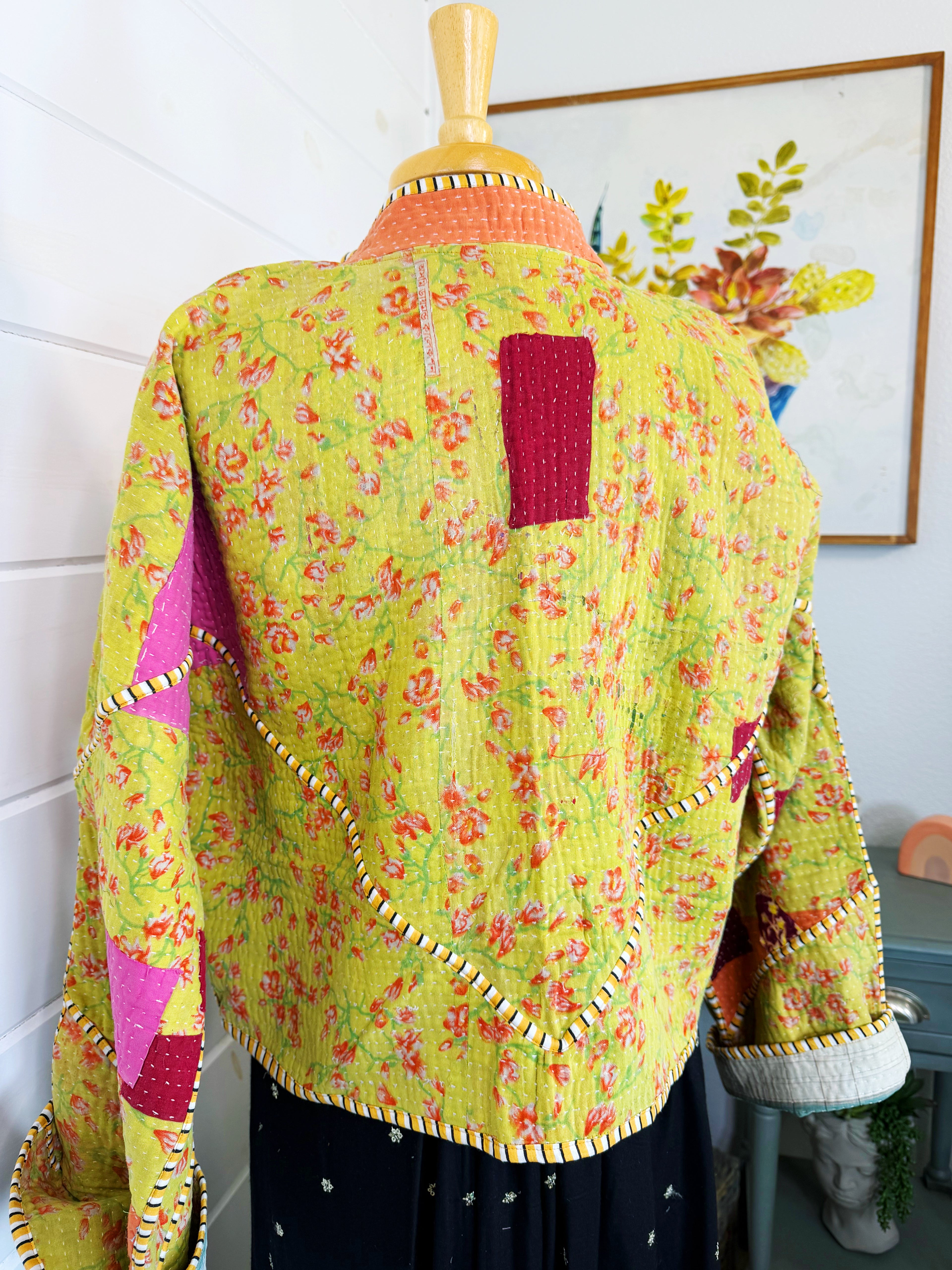 Patchwork Kantha Jacket – Quilted Reversible Blanket Coat