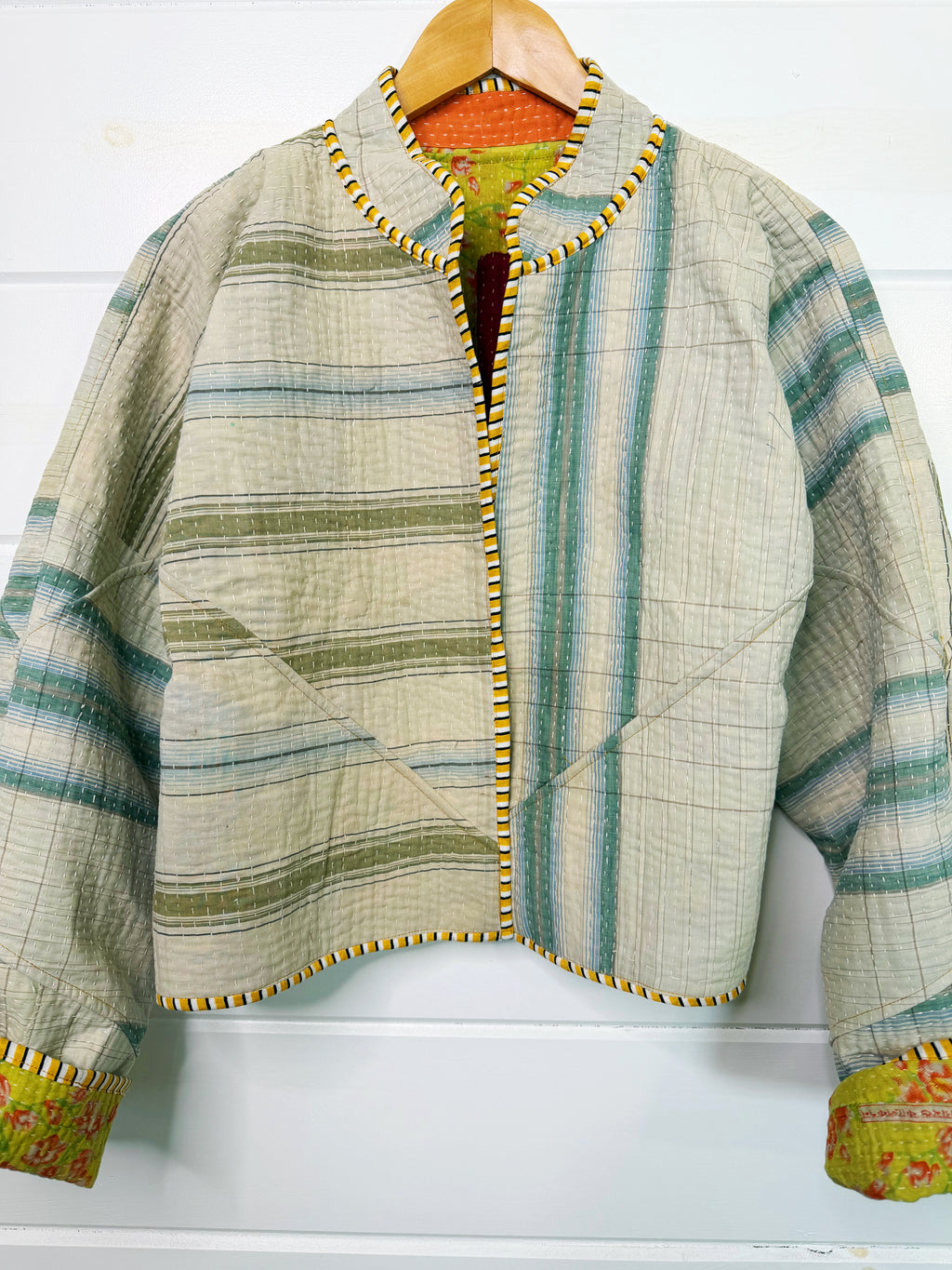 Patchwork Kantha Jacket – Quilted Reversible Blanket Coat
