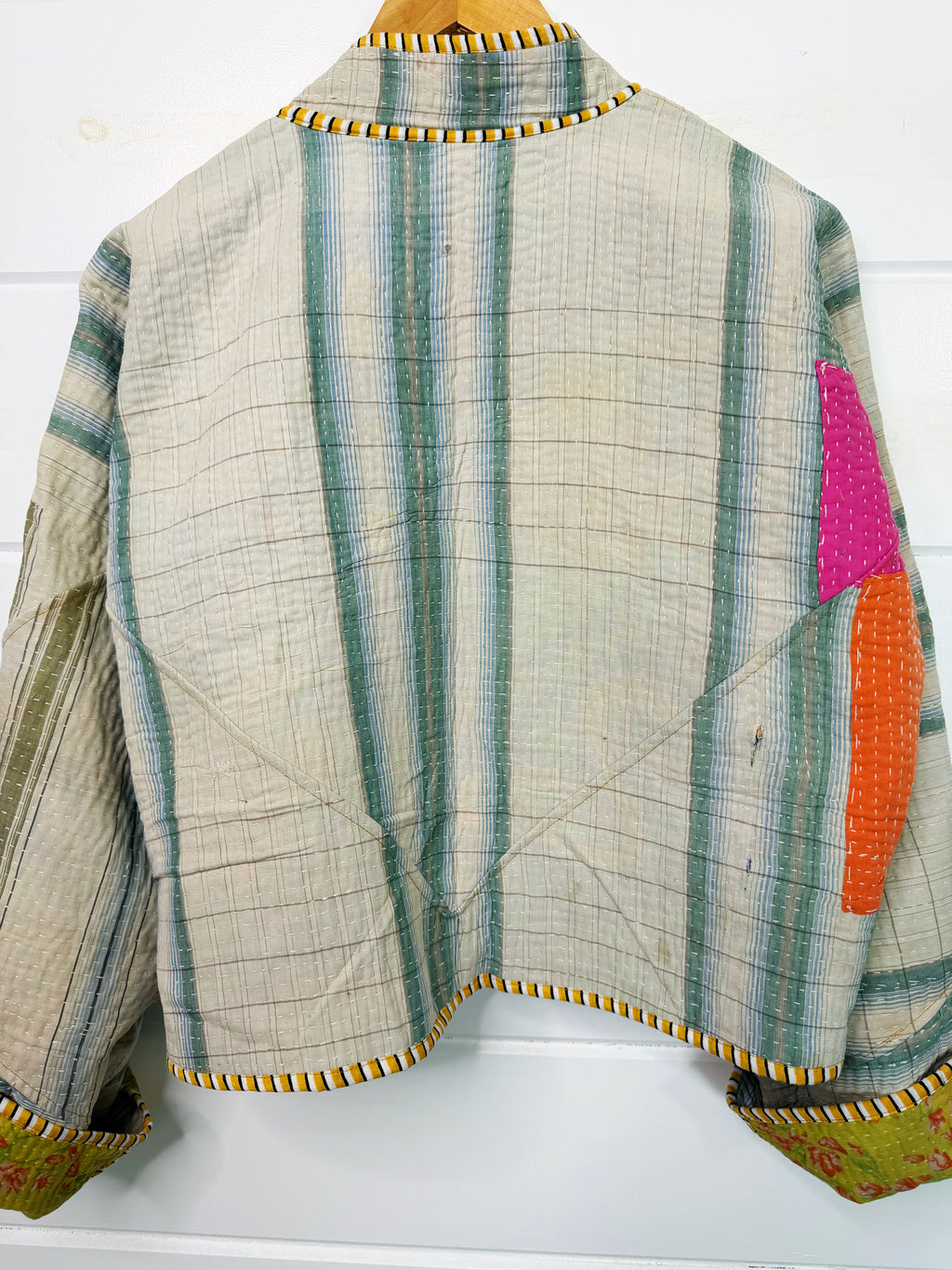 Patchwork Kantha Jacket – Quilted Reversible Blanket Coat