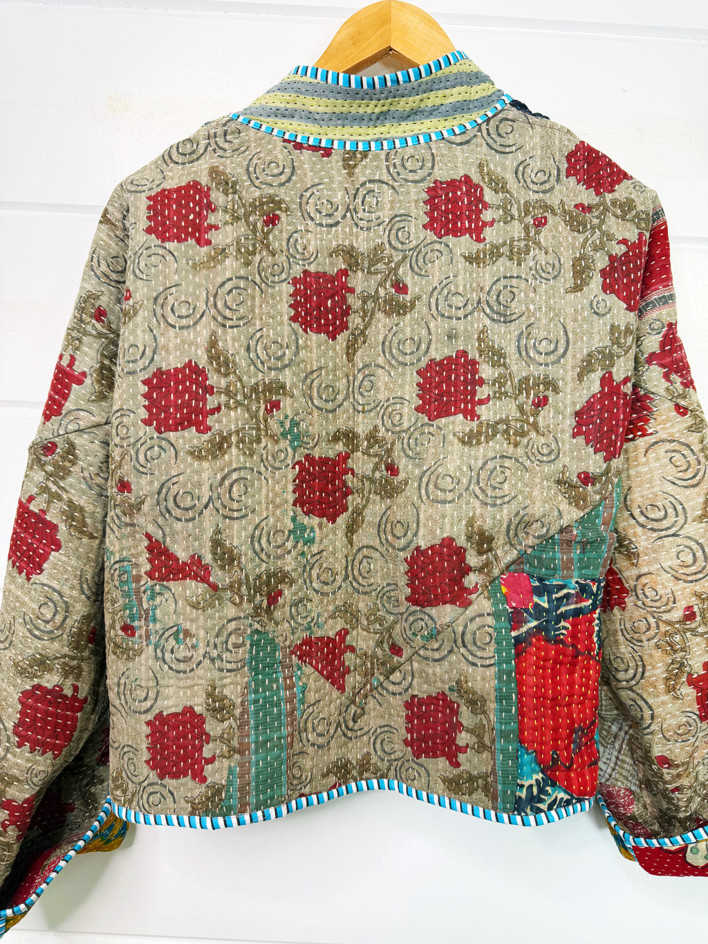 Patchwork Kantha Jacket – Quilted Reversible Blanket Coat