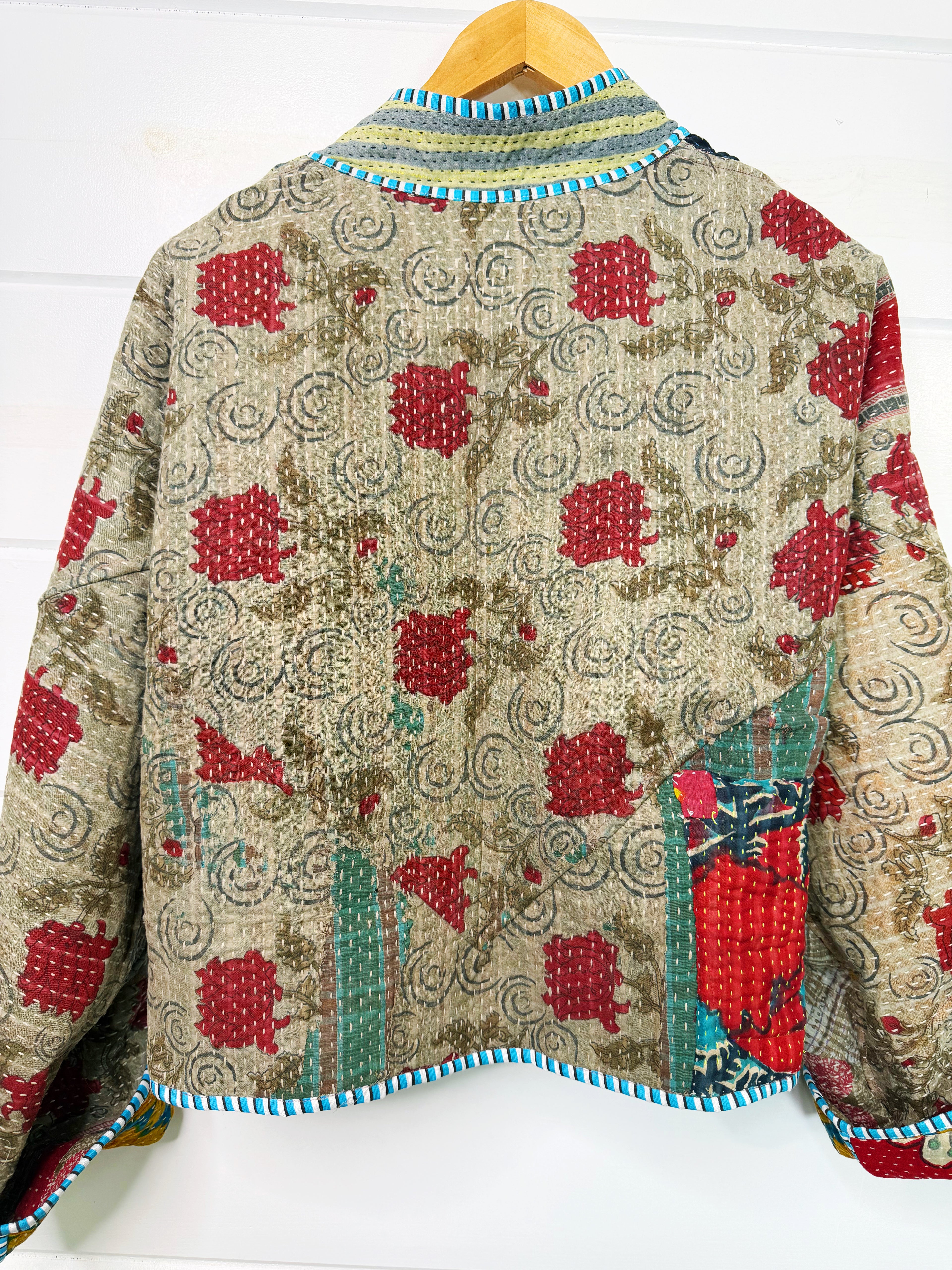 Patchwork Kantha Jacket – Quilted Reversible Blanket Coat