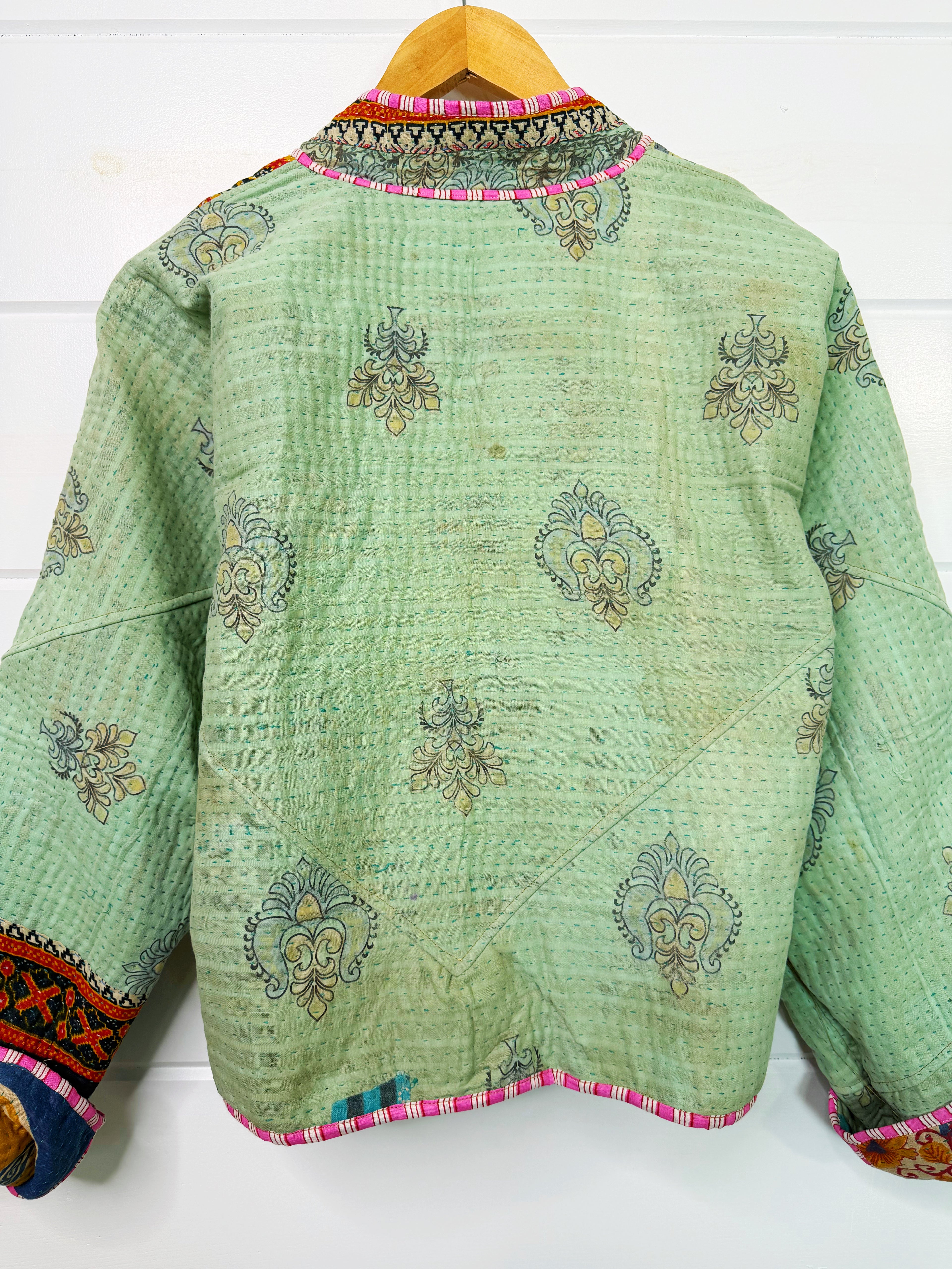 Patchwork Kantha Jacket – Quilted Reversible Blanket Coat