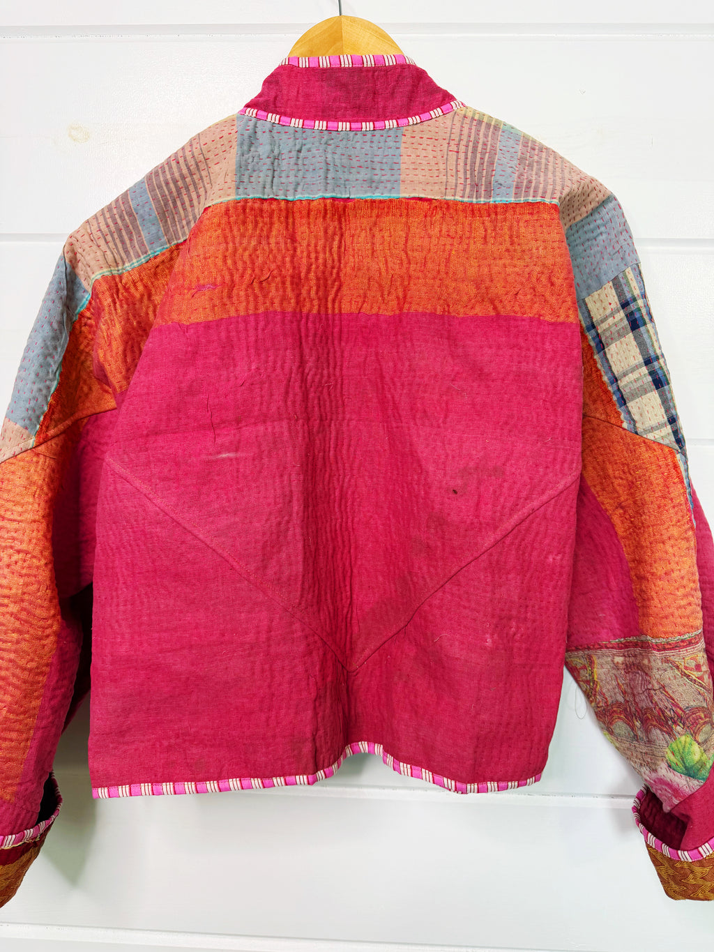 Patchwork Kantha Jacket – Quilted Reversible Blanket Coat
