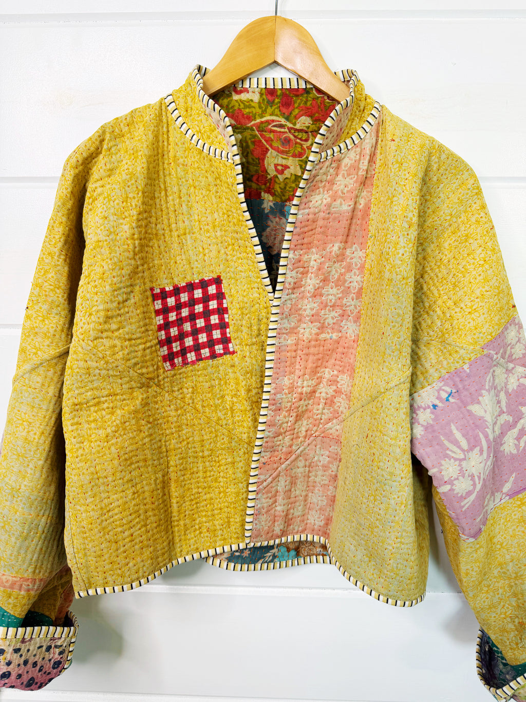 Patchwork Kantha Jacket – Quilted Reversible Blanket Coat