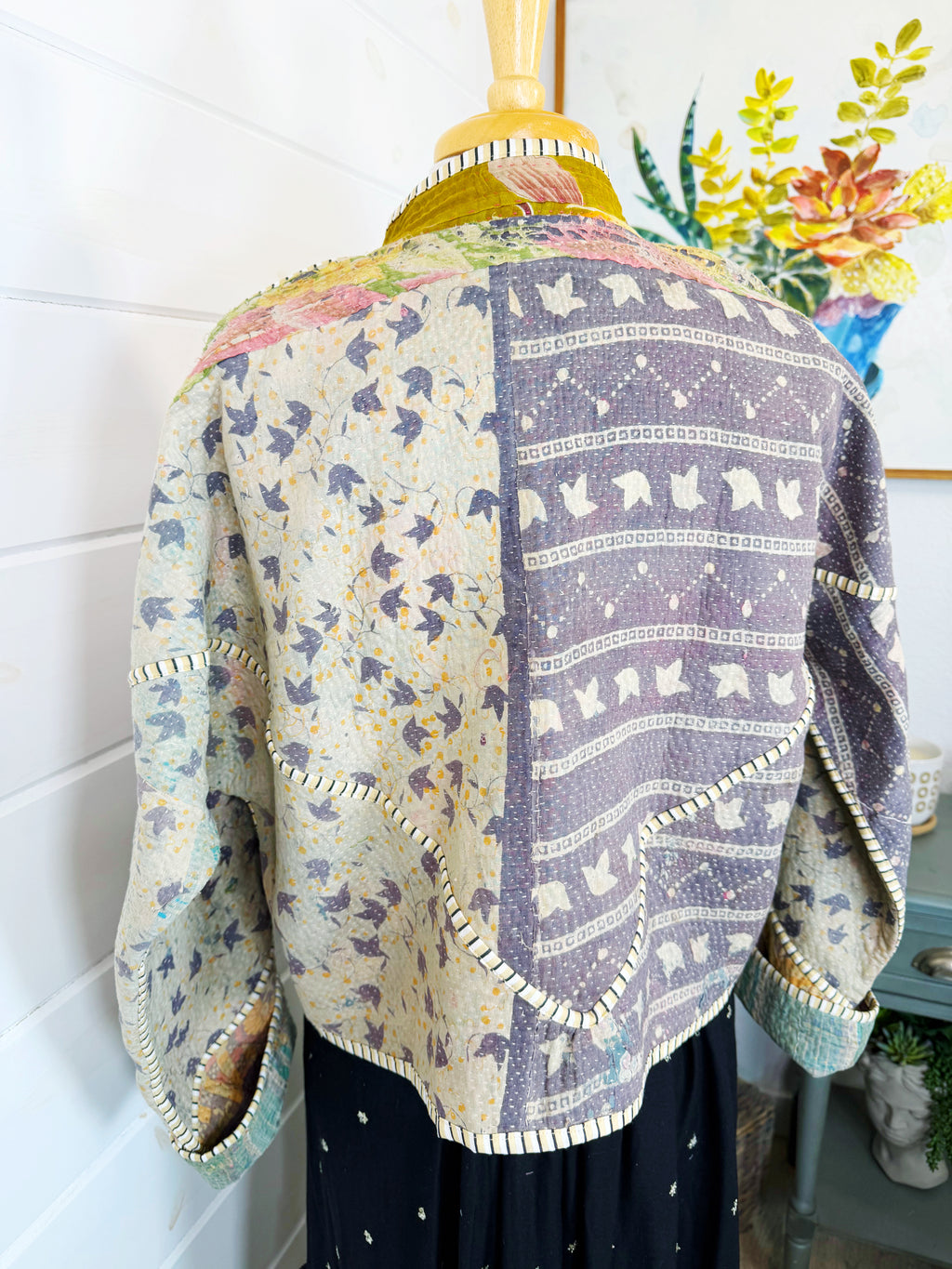Patchwork Kantha Jacket – Quilted Reversible Blanket Coat