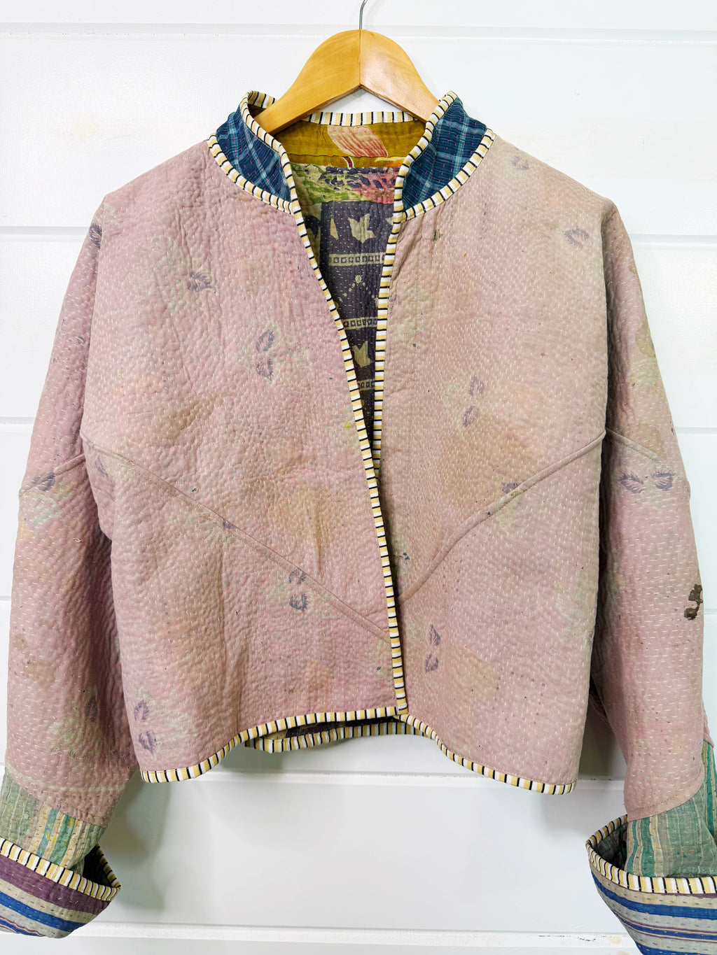 Patchwork Kantha Jacket – Quilted Reversible Blanket Coat