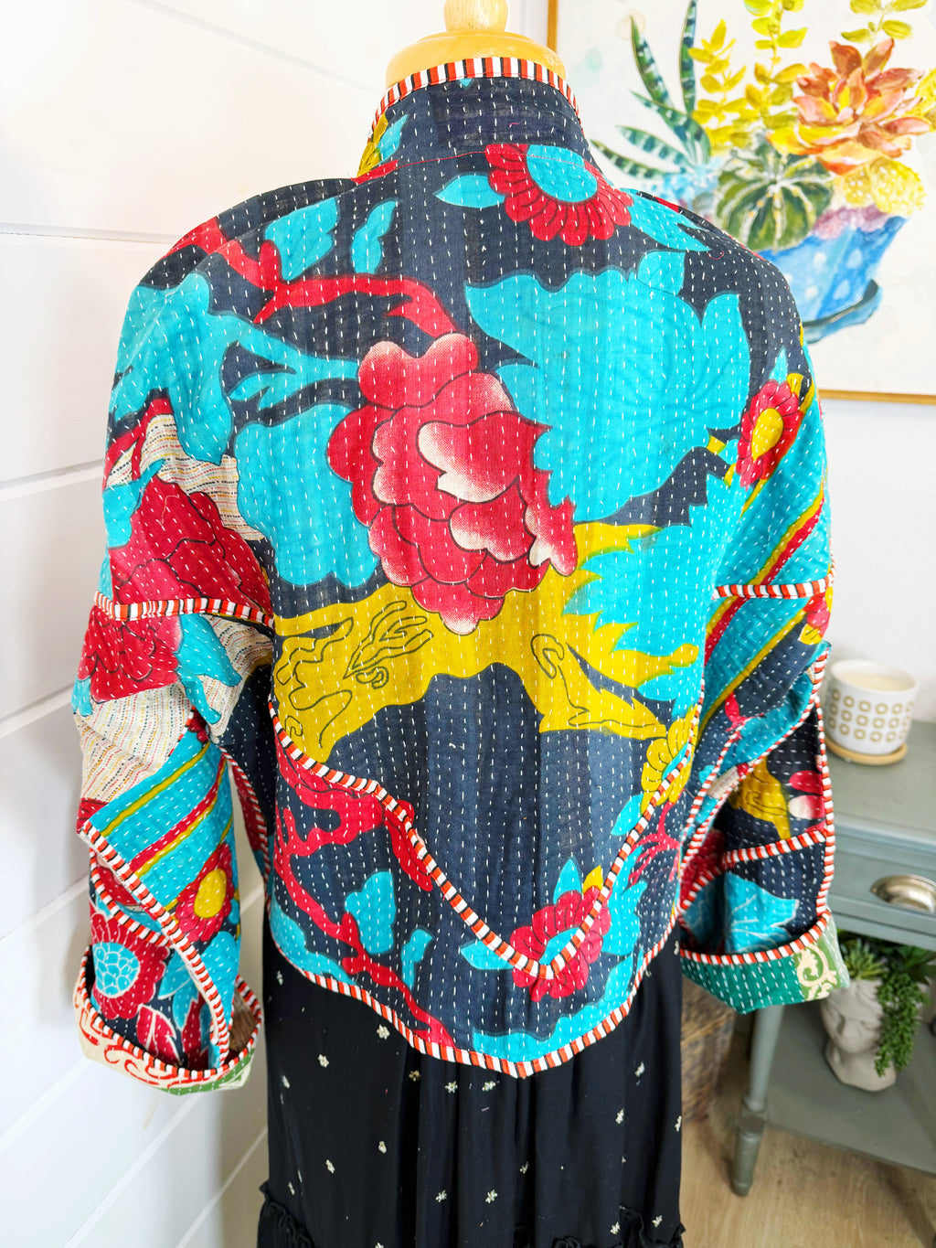 Patchwork Kantha Jacket – Quilted Reversible Blanket Coat