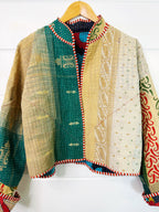 Patchwork Kantha Jacket – Quilted Reversible Blanket Coat