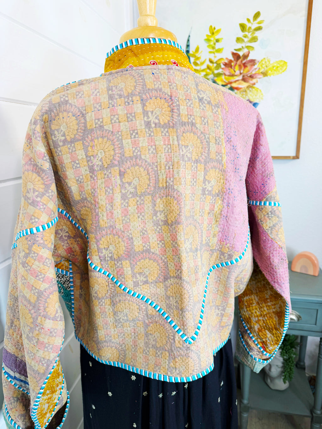 Patchwork Kantha Jacket – Quilted Reversible Blanket Coat