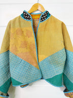 Patchwork Kantha Jacket – Quilted Reversible Blanket Coat