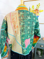 Patchwork Kantha Jacket – Quilted Reversible Blanket Coat