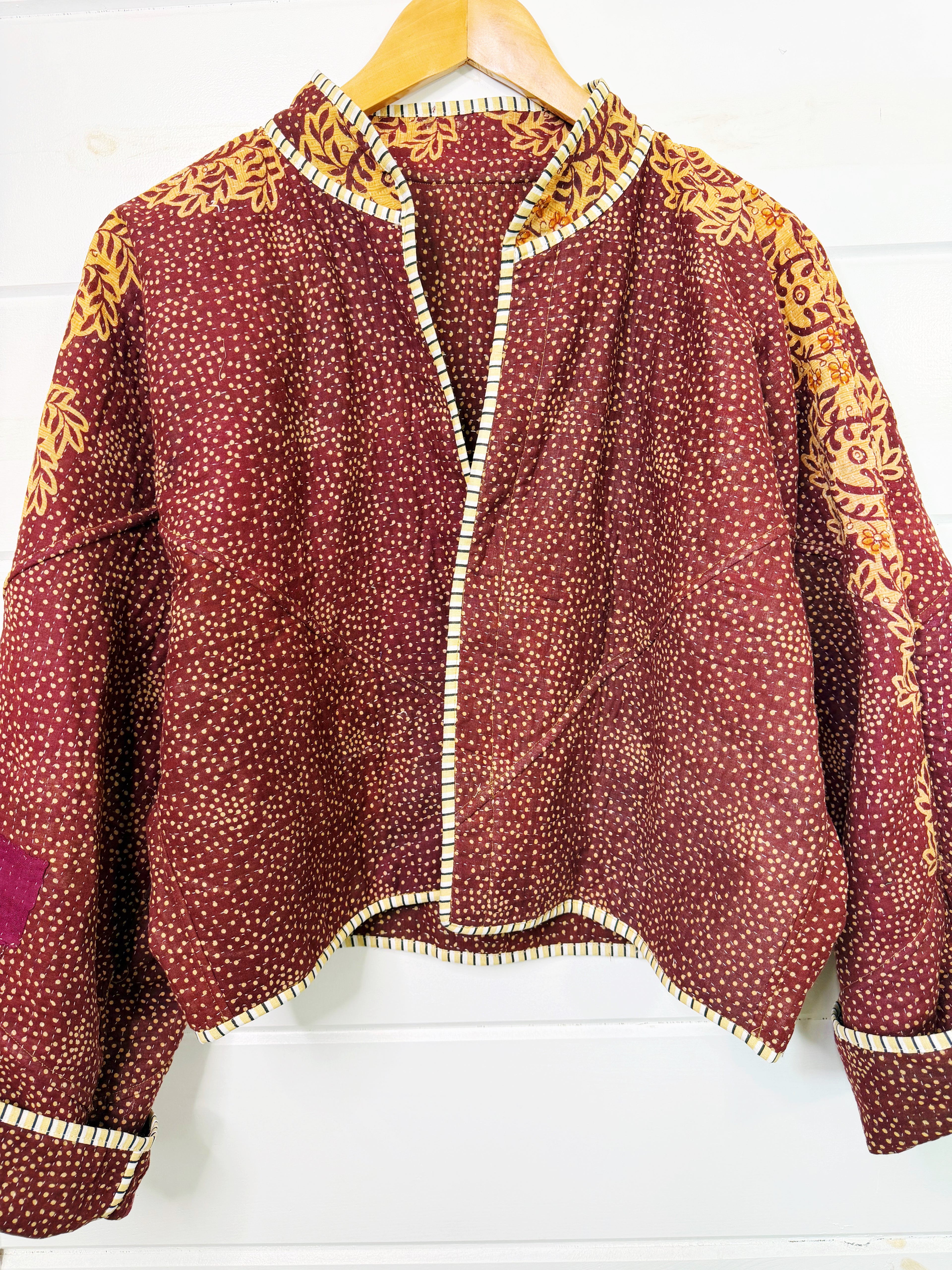 Patchwork Kantha Jacket – Quilted Reversible Blanket Coat