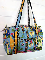 Quilted Mini Duffle Bag - Palm Cirque