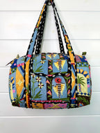 Quilted Mini Duffle Bag - Palm Cirque