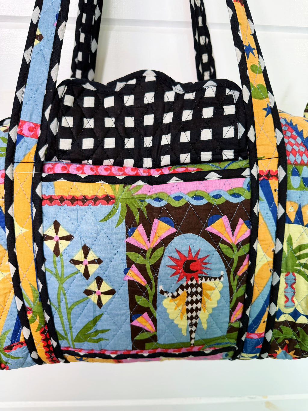 Quilted Mini Duffle Bag - Palm Cirque