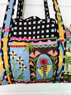 Quilted Mini Duffle Bag - Palm Cirque