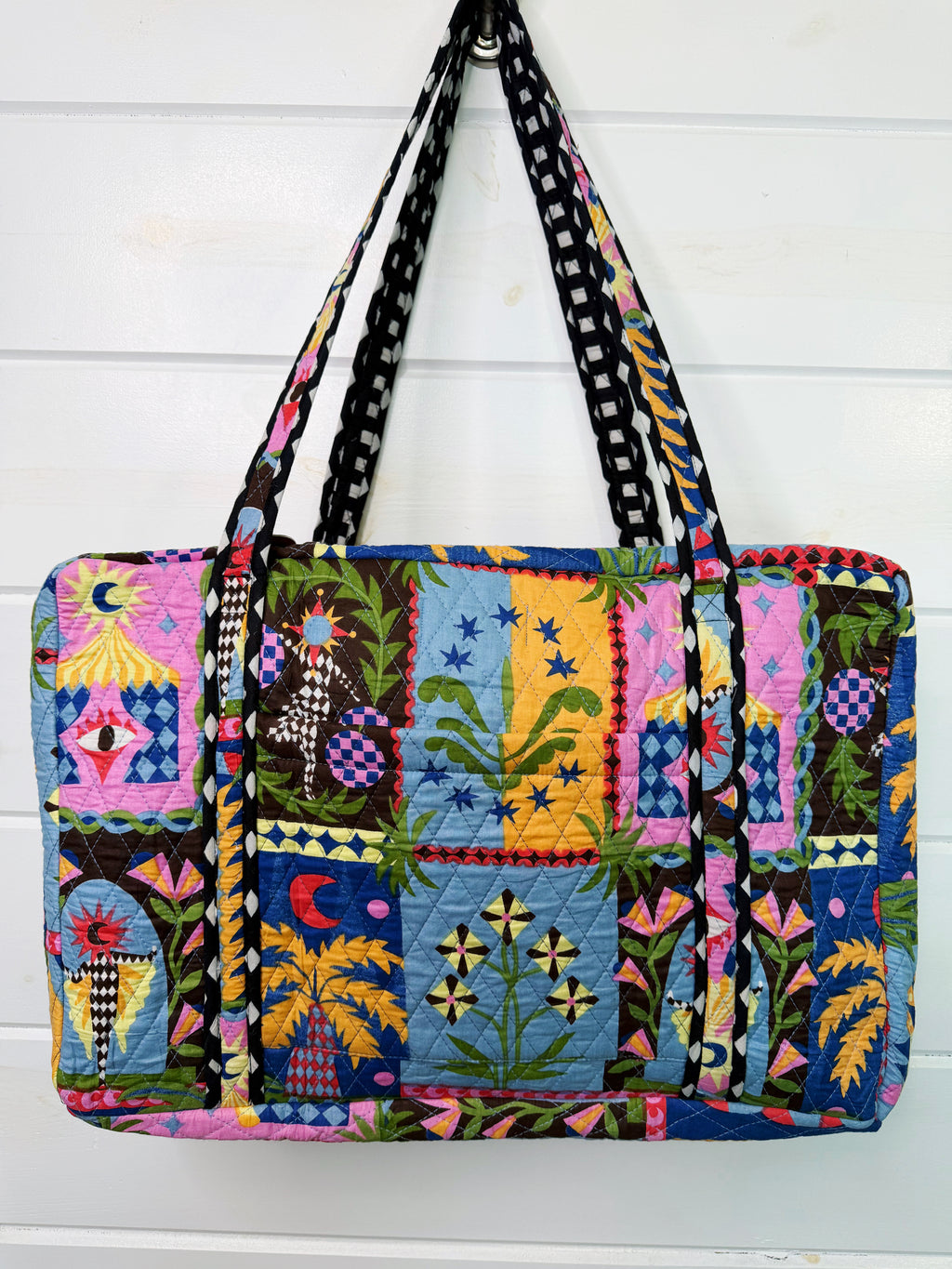 Quilted Overnight Weekender Bag - Palm Cirque