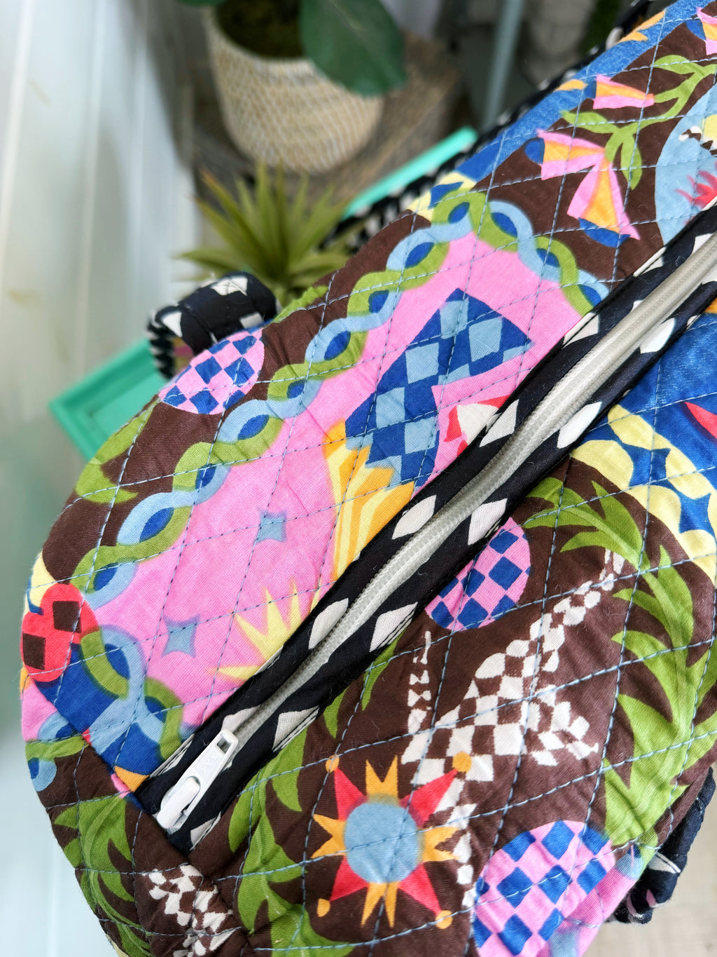 Quilted Overnight Weekender Bag - Palm Cirque