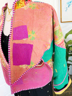 Patchwork Kantha Jacket – Quilted Reversible Blanket Coat