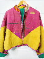Patchwork Kantha Jacket – Quilted Reversible Blanket Coat