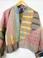 Patchwork Kantha Jacket – Quilted Reversible Blanket Coat