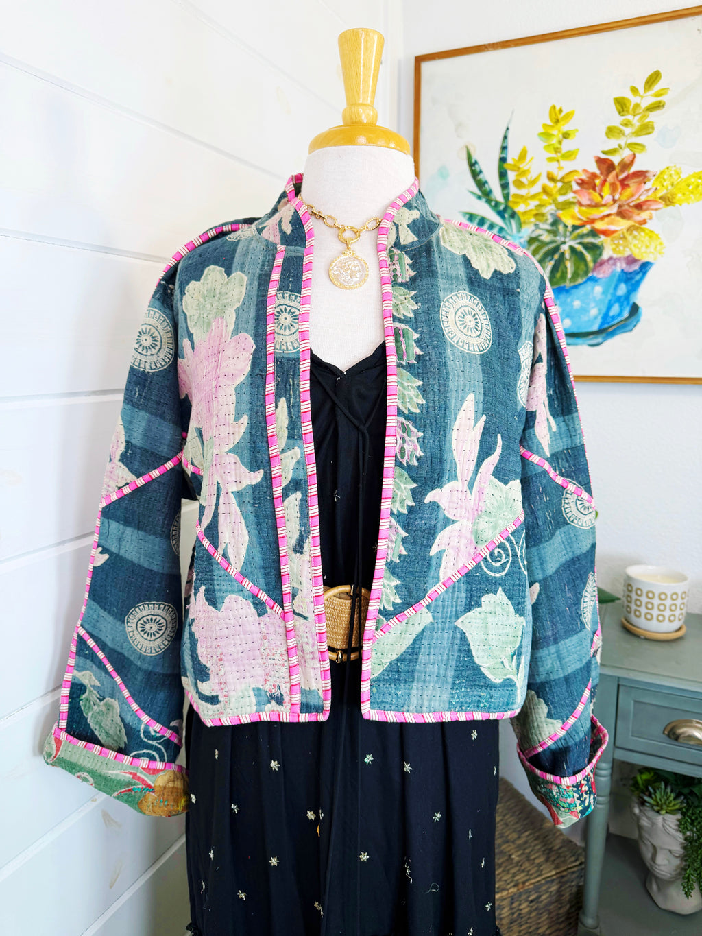 Patchwork Kantha Jacket – Quilted Reversible Blanket Coat