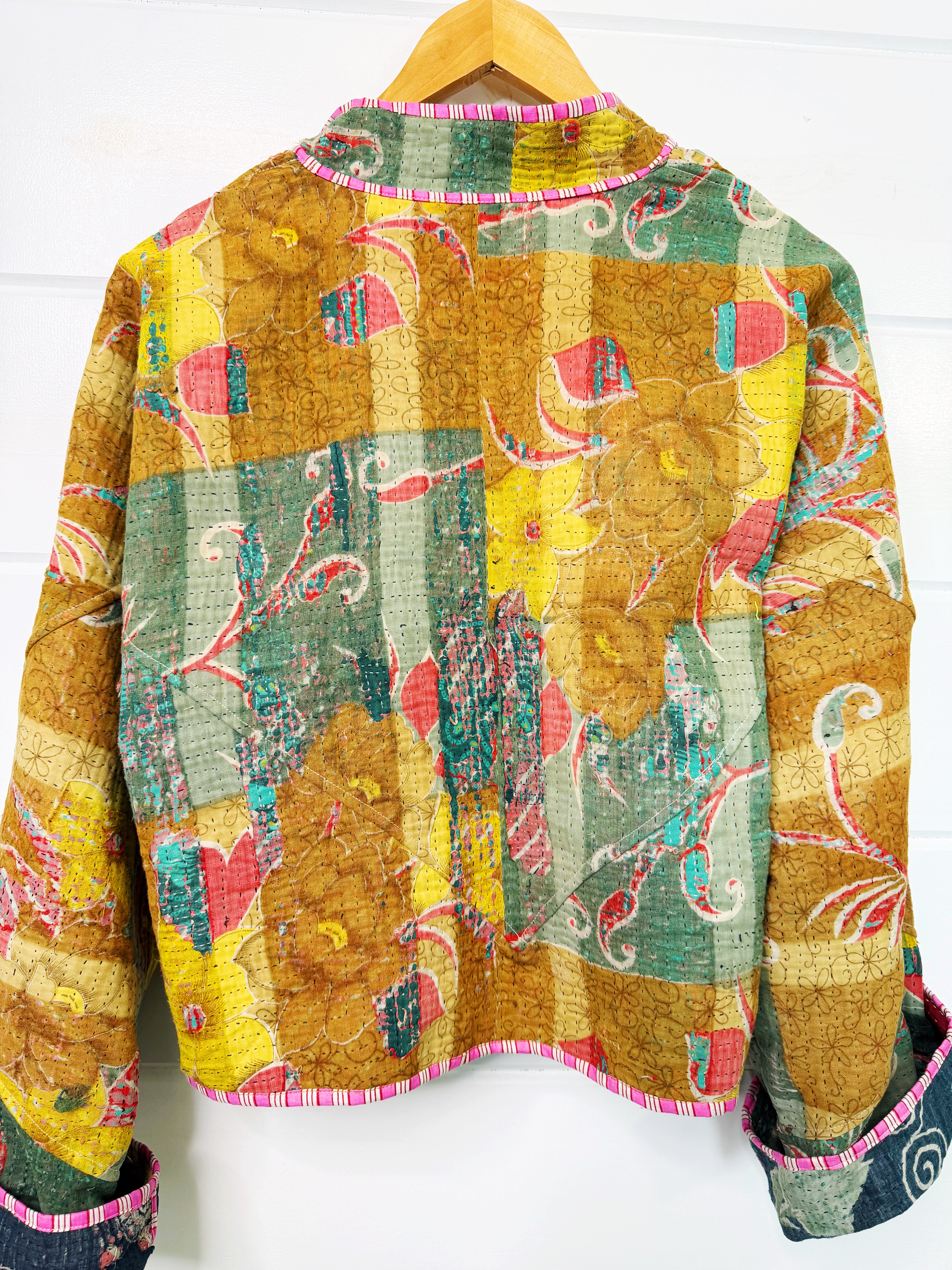 Patchwork Kantha Jacket – Quilted Reversible Blanket Coat