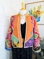 Patchwork Kantha Jacket – Quilted Reversible Blanket Coat
