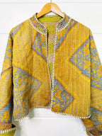 Patchwork Kantha Jacket – Quilted Reversible Blanket Coat