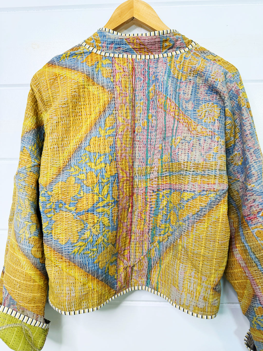 Patchwork Kantha Jacket – Quilted Reversible Blanket Coat