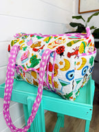 Quilted Mini Duffle Bag - Lucky Vibes White