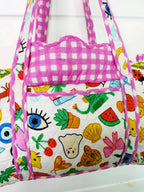 Quilted Mini Duffle Bag - Lucky Vibes White