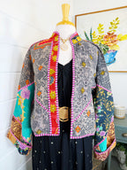 Patchwork Kantha Jacket – Quilted Reversible Blanket Coat