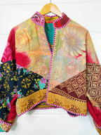 Patchwork Kantha Jacket – Quilted Reversible Blanket Coat