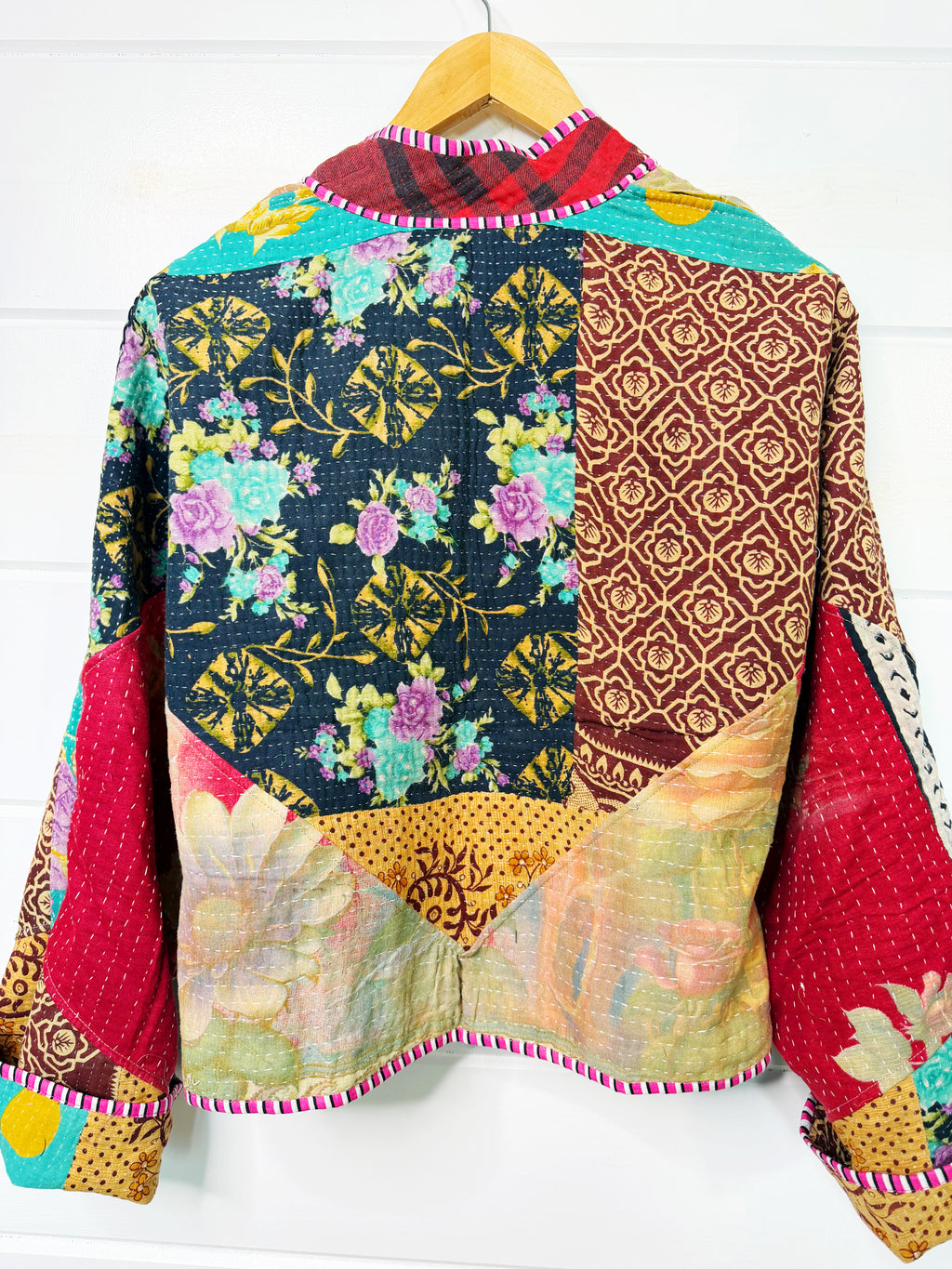 Patchwork Kantha Jacket – Quilted Reversible Blanket Coat