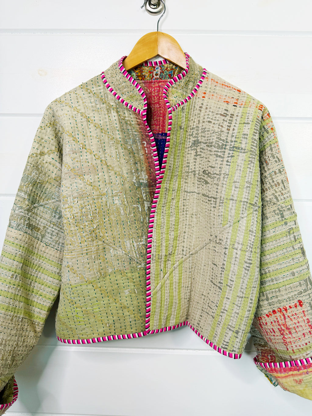 Patchwork Kantha Jacket – Quilted Reversible Blanket Coat