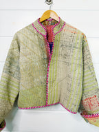 Patchwork Kantha Jacket – Quilted Reversible Blanket Coat
