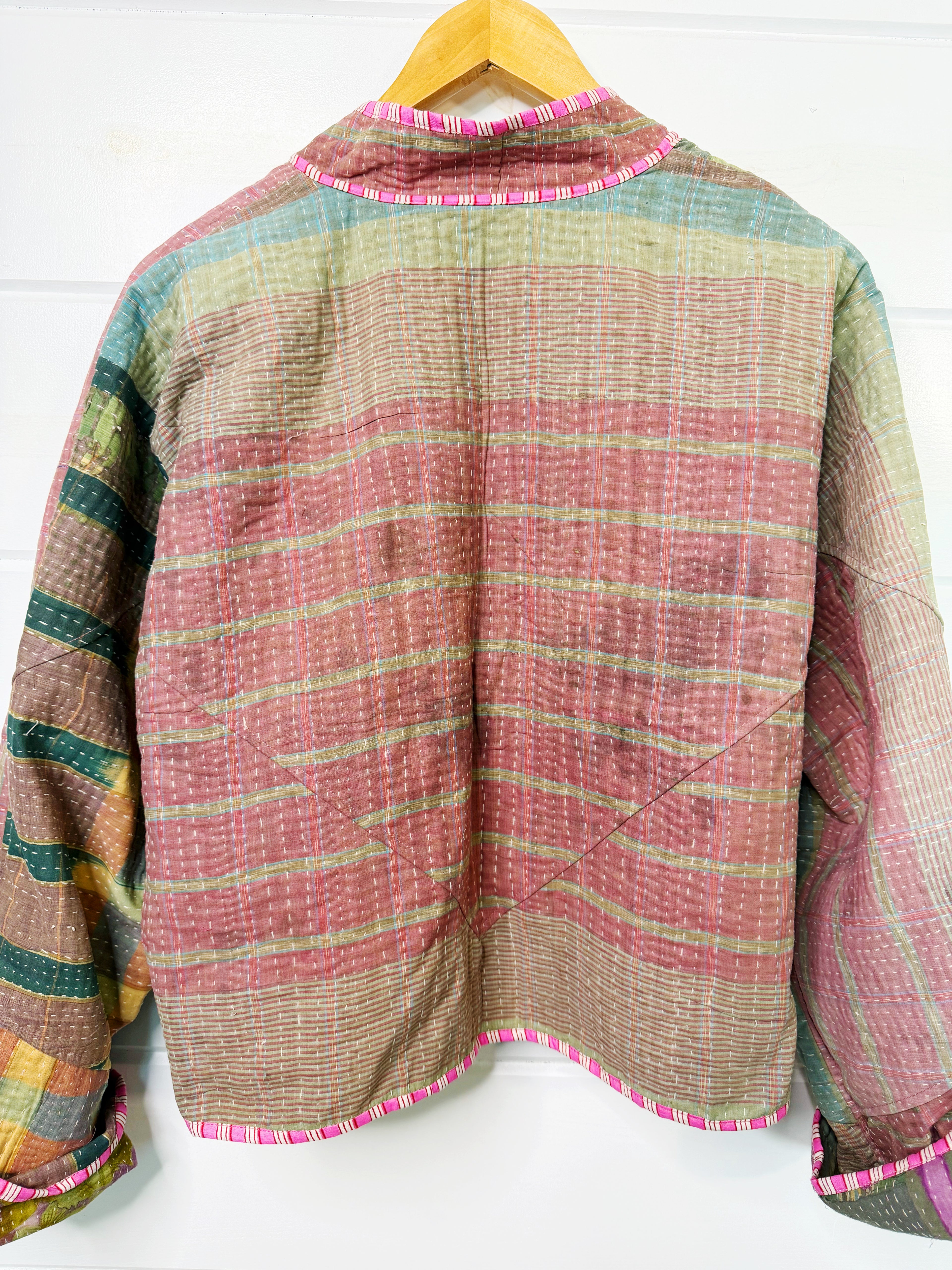 Patchwork Kantha Jacket – Quilted Reversible Blanket Coat