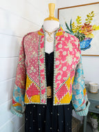 Patchwork Kantha Jacket – Quilted Reversible Blanket Coat
