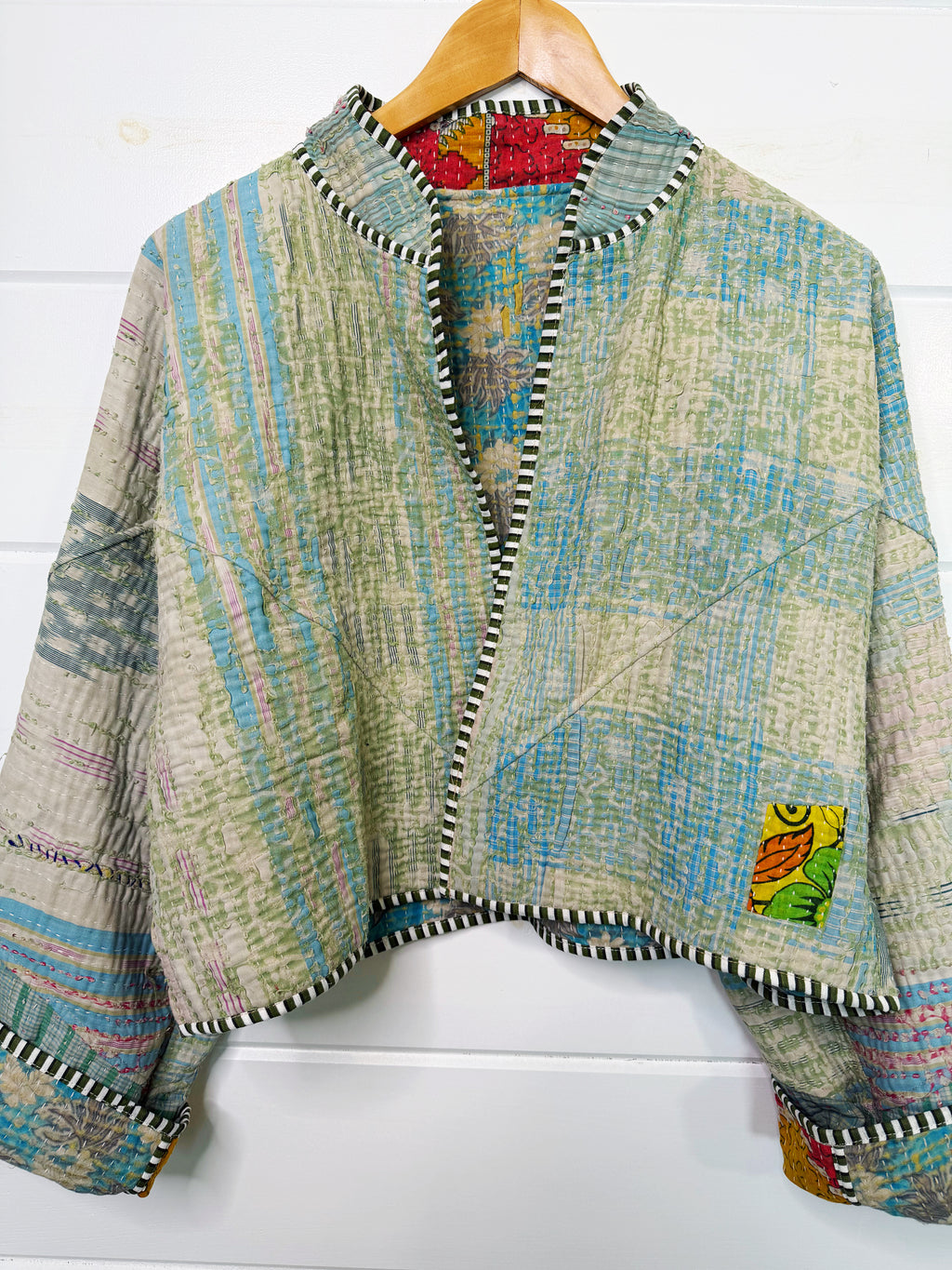 Patchwork Kantha Jacket – Quilted Reversible Blanket Coat