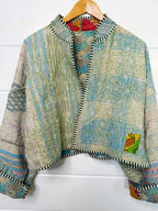 Patchwork Kantha Jacket – Quilted Reversible Blanket Coat
