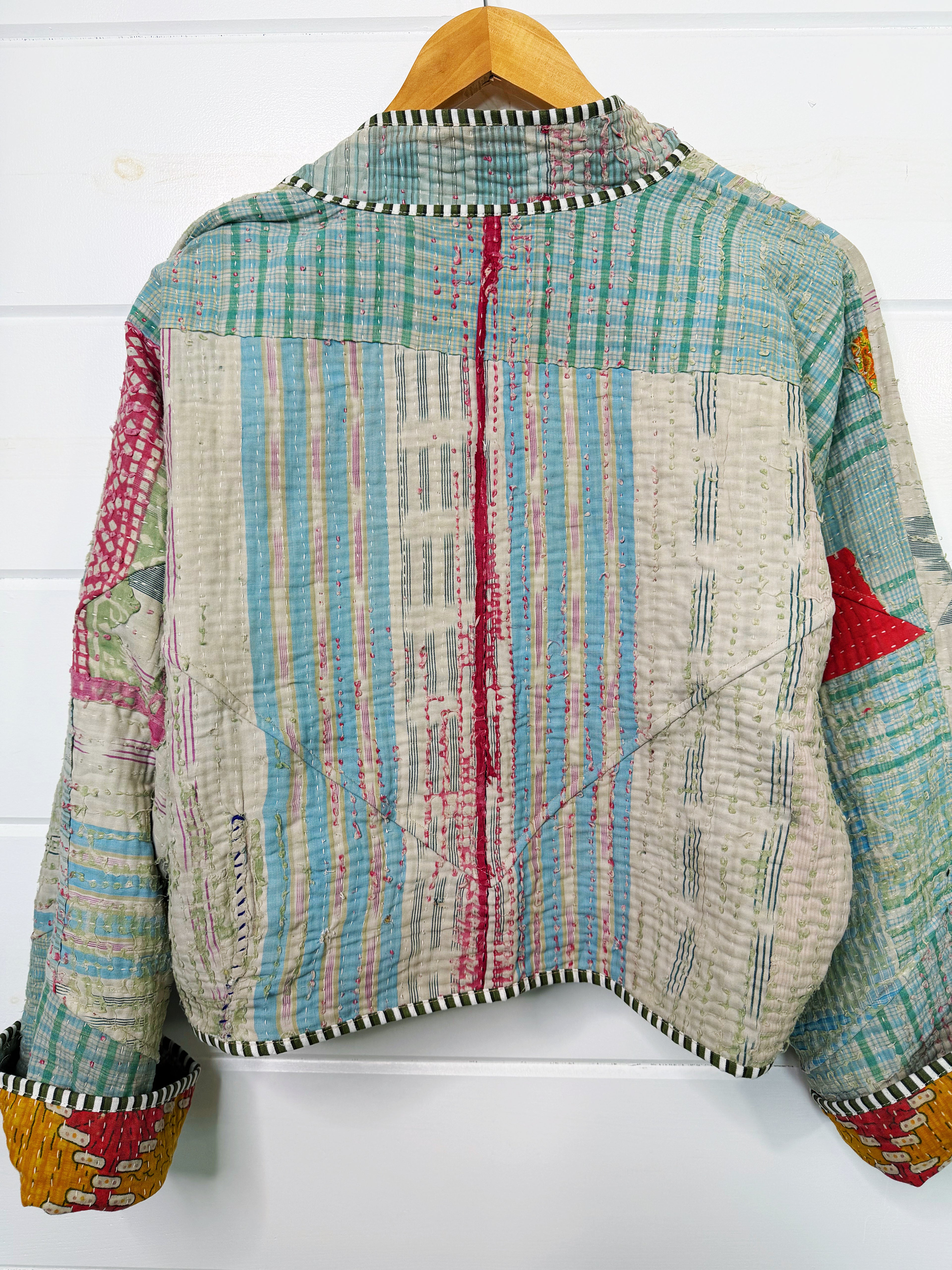 Patchwork Kantha Jacket – Quilted Reversible Blanket Coat