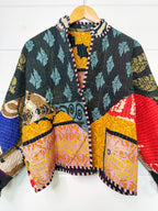 Patchwork Kantha Jacket – Quilted Reversible Blanket Coat