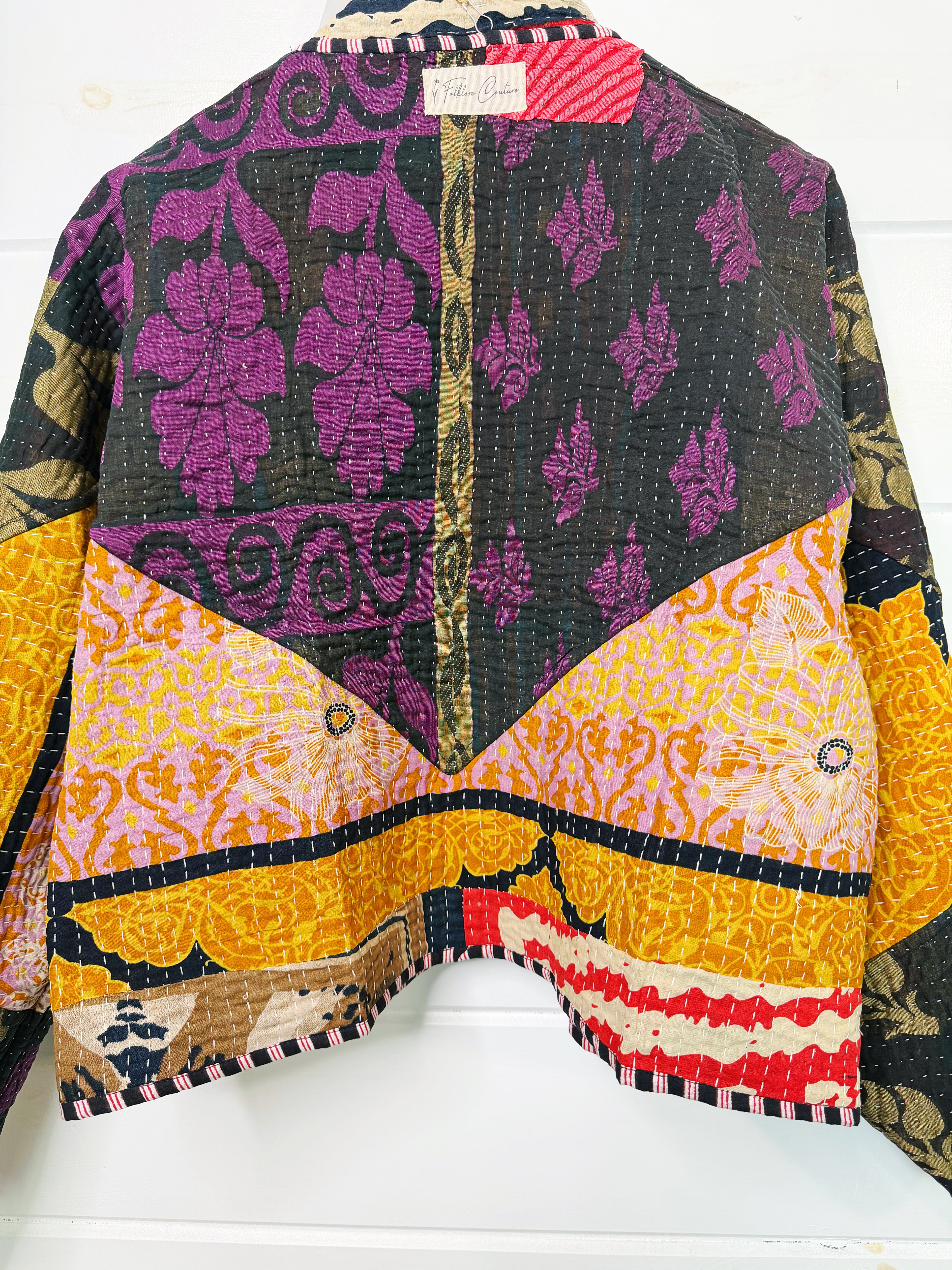 Patchwork Kantha Jacket – Quilted Reversible Blanket Coat