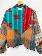Patchwork Kantha Jacket – Quilted Reversible Blanket Coat
