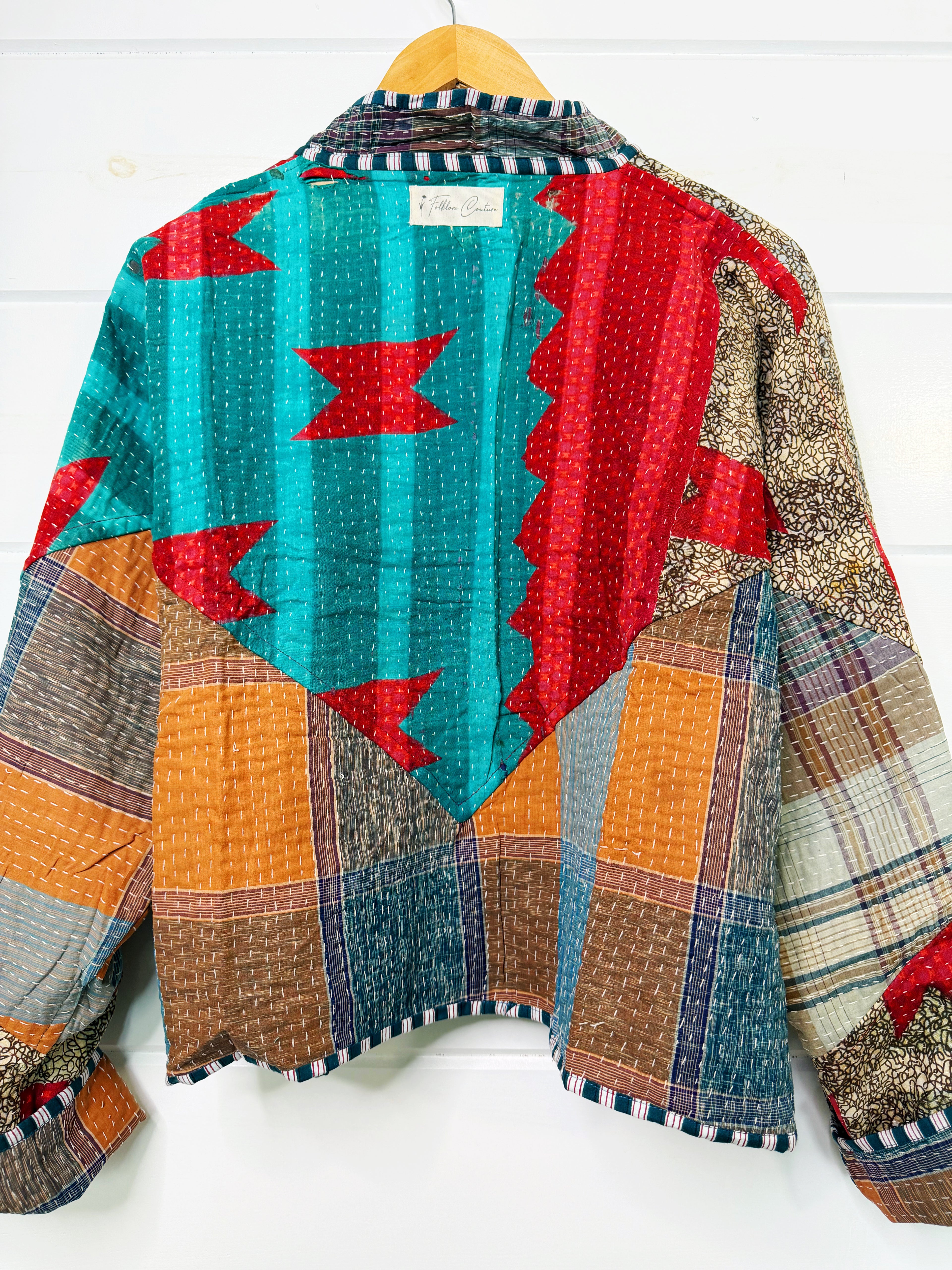 Patchwork Kantha Jacket – Quilted Reversible Blanket Coat
