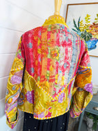 Patchwork Kantha Jacket – Quilted Reversible Blanket Coat