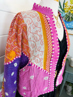 Patchwork Kantha Jacket – Quilted Reversible Blanket Coat